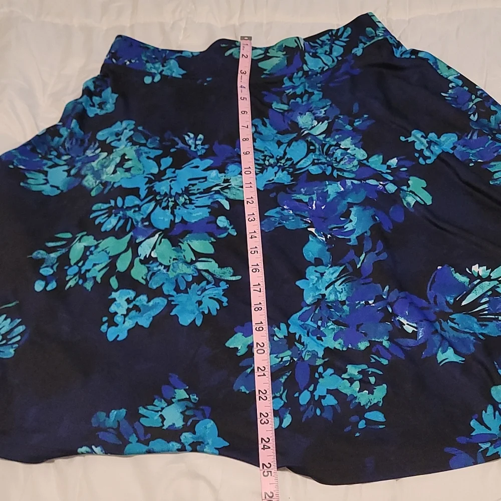 Cato blue and black floral skirt.